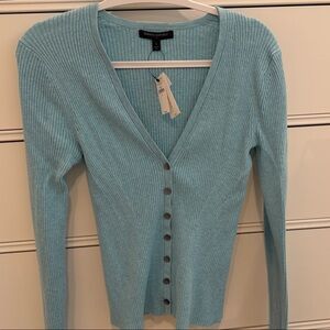 Banana Republic Factory Sky Blue Button-Up Cardigan